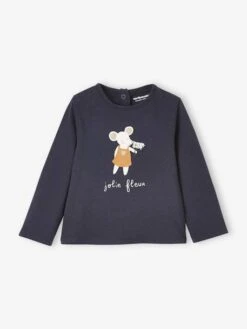 Pack Of 2 Long Sleeve Tops, 'Lovely', For Babies - Blue Medium Two Color/multicol -PETIT BATEAU Sales Store pack of 2 long sleeve tops lovely for babies 1