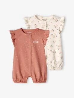 Pack Of 2 Lovely Jumpsuits For Babies - Blush