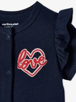 Pack Of 2 Onesies For Baby Girls - Blue Dark Two Color/multicol -PETIT BATEAU Sales Store pack of 2 onesies for baby girls 7