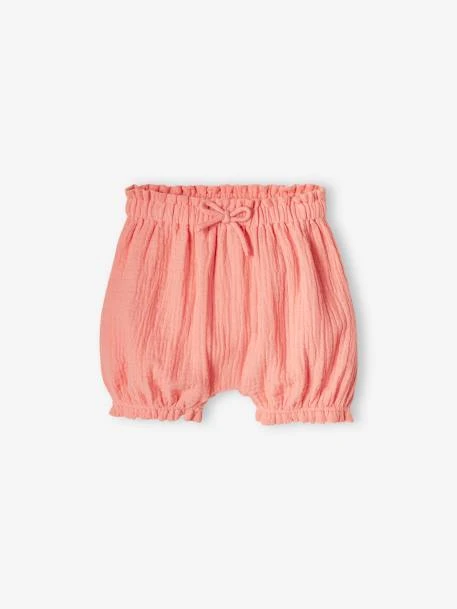 Pack Of 2 Pairs Of Bloomer Shorts In Cotton Gauze For Babies - White 4 Pack Of 2 Pairs Of Bloomer Shorts In Cotton Gauze For Babies - White - Image 2