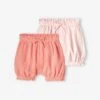 Pack Of 2 Pairs Of Bloomer Shorts In Cotton Gauze For Babies - Coral -PETIT BATEAU Sales Store pack of 2 pairs of bloomer shorts in cotton gauze for babies 10