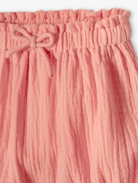 Pack Of 2 Pairs Of Bloomer Shorts In Cotton Gauze For Babies - White 7 Pack Of 2 Pairs Of Bloomer Shorts In Cotton Gauze For Babies - White - Image 5