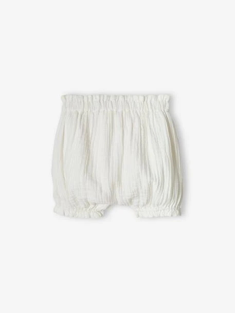 Pack Of 2 Pairs Of Bloomer Shorts In Cotton Gauze For Babies - White 12 Pack Of 2 Pairs Of Bloomer Shorts In Cotton Gauze For Babies - White - Image 10