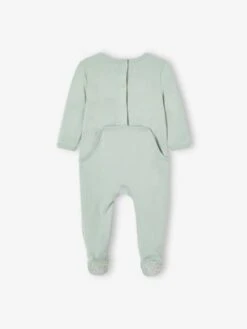 Pack Of 2 Rainbow Sleepsuits In Interlock Fabric For Baby Boys - Aqua Green -PETIT BATEAU Sales Store pack of 2 rainbow sleepsuits in interlock fabric for baby boys 3