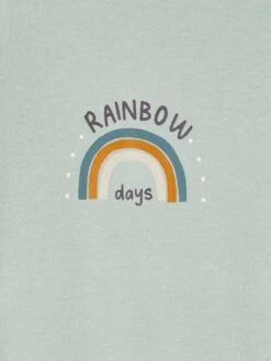 Pack Of 2 Rainbow Sleepsuits In Interlock Fabric For Baby Boys - Aqua Green -PETIT BATEAU Sales Store pack of 2 rainbow sleepsuits in interlock fabric for baby boys 4