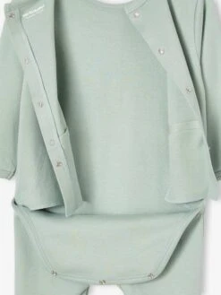 Pack Of 2 Rainbow Sleepsuits In Interlock Fabric For Baby Boys - Aqua Green -PETIT BATEAU Sales Store pack of 2 rainbow sleepsuits in interlock fabric for baby boys 5