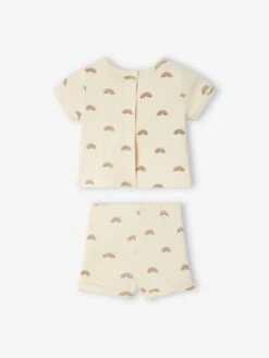 Pack Of 2 Short Pyjamas For Baby Boys - Brown Medium 2 Color/multicol -PETIT BATEAU Sales Store pack of 2 short pyjamas for baby boys 2