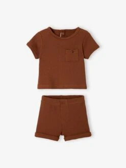 Pack Of 2 Short Pyjamas For Baby Boys - Brown Medium 2 Color/multicol -PETIT BATEAU Sales Store pack of 2 short pyjamas for baby boys 7