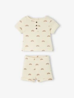 Pack Of 2 Short Pyjamas For Baby Boys - Brown Medium 2 Color/multicol -PETIT BATEAU Sales Store pack of 2 short pyjamas for baby boys 8