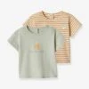 Pack Of 2 Short Sleeve T-Shirts For Babies - Crystal Blue 1 Pack Of 2 Short Sleeve T-Shirts For Babies - Crystal Blue -PETIT BATEAU Sales Store pack of 2 short sleeve t shirts for babies