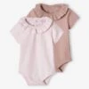 Pack Of 2 Short-Sleeved Bodysuits With Fancy Collar, For Babies - Soft Lilac 2 Pack Of 2 Short-Sleeved Bodysuits With Fancy Collar, For Babies - Soft Lilac -PETIT BATEAU Sales Store pack of 2 short sleeved bodysuits with fancy collar for babies 10