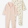 Pack Of 2 Sleepsuits For Babies - Rosy -PETIT BATEAU Sales Store pack of 2 sleepsuits for babies