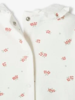 Pack Of 2 Sleepsuits In Interlock Fabric, Collar In Cotton Gauze, For Baby Girls - Sage Green -PETIT BATEAU Sales Store pack of 2 sleepsuits in interlock fabric collar in cotton gauze for baby girls 5