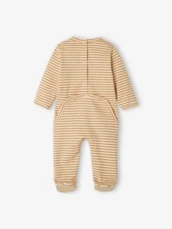 Pack Of 2 Sleepsuits In Interlock Fabric For Baby Boys - Ecru -PETIT BATEAU Sales Store pack of 2 sleepsuits in interlock fabric for baby boys 3