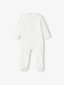 Pack Of 2 Sleepsuits In Velour, For Babies - Green Medium 2 Color/multicolr -PETIT BATEAU Sales Store pack of 2 sleepsuits in velour for babies 3