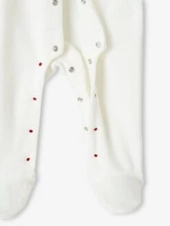 Pack Of 2 Sleepsuits In Velour, For Babies - Green Medium 2 Color/multicolr -PETIT BATEAU Sales Store pack of 2 sleepsuits in velour for babies 5