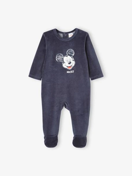 Pack Of 2 Sleepsuits, Mickey Mouse By Disney®, For Babies - Grey Light Solid With Design 4 Pack Of 2 Sleepsuits, Mickey Mouse By Disney®, For Babies - Grey Light Solid With Design - Image 2