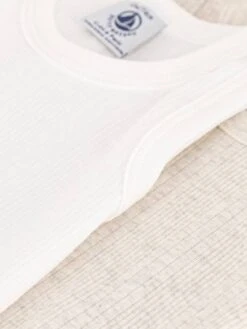 Pack Of 2 Sleeveless Bodysuits In 100% Organic Cotton, By PETIT BATEAU - White 7 Pack Of 2 Sleeveless Bodysuits In 100% Organic Cotton, By PETIT BATEAU - White -PETIT BATEAU Sales Store pack of 2 sleeveless bodysuits in 100 organic cotton by petit bateau 2