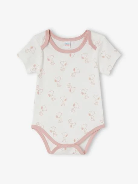 Pack Of 2 Snoopy Peanuts® Bodysuits For Babies - White Light Solid With Design 5 Pack Of 2 Snoopy Peanuts® Bodysuits For Babies - White Light Solid With Design - Image 3
