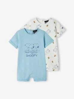 Pack Of 2 Snoopy Playsuits For Baby Boys, By Peanuts® - 0052