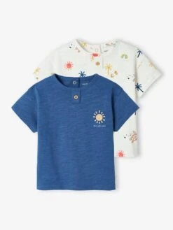 Pack Of 2 Sun T-Shirts For Babies - Royal Blue