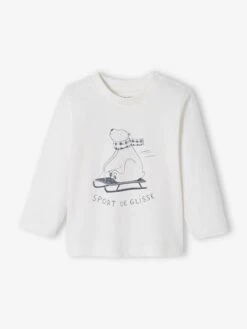 Pack Of 2 Tops, Animal & Stripes, For Babies - White Light Two Color/multicol -PETIT BATEAU Sales Store pack of 2 tops animal stripes for babies 17