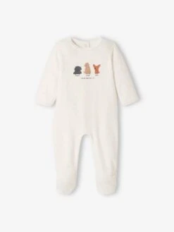 Pack Of 2 Velour "Dogs" Sleepsuits For Babies - Orange Dark 2 Color/multicol -PETIT BATEAU Sales Store pack of 2 velour dogs sleepsuits for babies 1