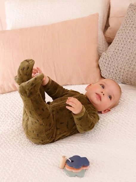 Pack Of 2 Velour "Forest" Sleepsuits For Baby Boys - Green Dark 2 Color/multicolorr 4 Pack Of 2 Velour "Forest" Sleepsuits For Baby Boys - Green Dark 2 Color/multicolorr - Image 2
