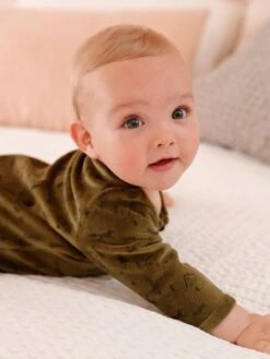 Pack Of 2 Velour "Forest" Sleepsuits For Baby Boys - Green Dark 2 Color/multicolorr 13 Pack Of 2 Velour "Forest" Sleepsuits For Baby Boys - Green Dark 2 Color/multicolorr -PETIT BATEAU Sales Store pack of 2 velour forest sleepsuits for baby boys 2