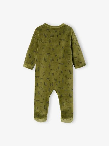 Pack Of 2 Velour "Forest" Sleepsuits For Baby Boys - Green Dark 2 Color/multicolorr 8 Pack Of 2 Velour "Forest" Sleepsuits For Baby Boys - Green Dark 2 Color/multicolorr - Image 6