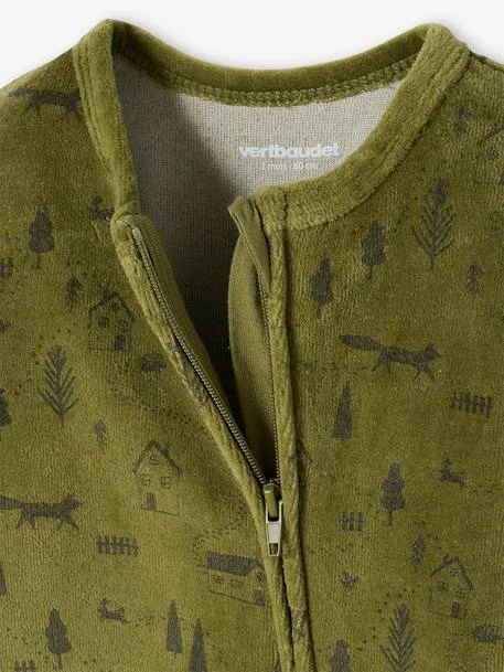 Pack Of 2 Velour "Forest" Sleepsuits For Baby Boys - Green Dark 2 Color/multicolorr 9 Pack Of 2 Velour "Forest" Sleepsuits For Baby Boys - Green Dark 2 Color/multicolorr - Image 7