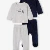 Pack Of 2 Velour Pyjamas With Glow-in-the-Dark Planets, For Baby Boys - Blue Dark Two Color/multicol