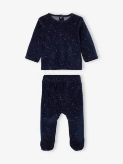 Pack Of 2 Velour Pyjamas With Glow-in-the-Dark Planets, For Baby Boys - Blue Dark Two Color/multicol 12 Pack Of 2 Velour Pyjamas With Glow-in-the-Dark Planets, For Baby Boys - Blue Dark Two Color/multicol -PETIT BATEAU Sales Store pack of 2 velour pyjamas with glow in the dark planets for baby boys 2