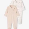 Pack Of 2 Velour Sleepsuits For Baby Girls - Pink Medium 2 Color/multicol 1 Pack Of 2 Velour Sleepsuits For Baby Girls - Pink Medium 2 Color/multicol -PETIT BATEAU Sales Store pack of 2 velour sleepsuits for baby girls