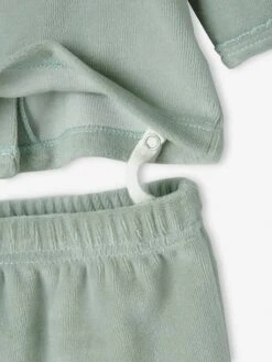 Pack Of 2 Velour Sleepsuits For Baby Girls - White Light Two Color/multicol -PETIT BATEAU Sales Store pack of 2 velour sleepsuits for baby girls 14