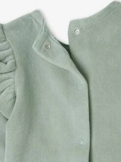 Pack Of 2 Velour Sleepsuits For Baby Girls - White Light Two Color/multicol -PETIT BATEAU Sales Store pack of 2 velour sleepsuits for baby girls 15