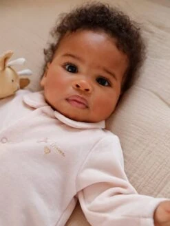 Pack Of 2 Velour Sleepsuits For Baby Girls - Pink Medium 2 Color/multicol -PETIT BATEAU Sales Store pack of 2 velour sleepsuits for baby girls 2