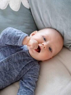 Pack Of 2 "Whales" Sleepsuits In Velour For Baby Boys - Blue Medium Two Color/multicol -PETIT BATEAU Sales Store pack of 2 whales sleepsuits in velour for baby boys 2