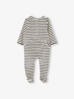 Pack Of 2 "Whales" Sleepsuits In Velour For Baby Boys - Blue Medium Two Color/multicol -PETIT BATEAU Sales Store pack of 2 whales sleepsuits in velour for baby boys 5