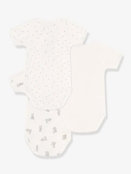 Pack Of 3 Bodysuits In Organic Cotton, For Newborn Babies, By Petit Bateau - White 4 Pack Of 3 Bodysuits In Organic Cotton, For Newborn Babies, By Petit Bateau - White - Image 2