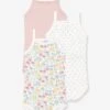 Pack Of 3 Bodysuits With Straps By PETIT BATEAU - White -PETIT BATEAU Sales Store pack of 3 bodysuits with straps by petit bateau