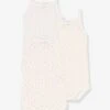 Pack Of 3 Bodysuits With Straps In Organic Cotton By PETIT BATEAU - White -PETIT BATEAU Sales Store pack of 3 bodysuits with straps in organic cotton by petit bateau