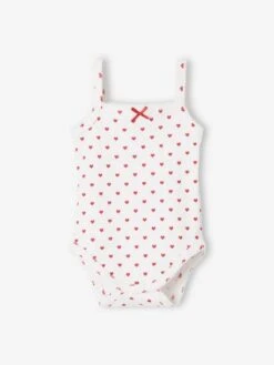 Pack Of 3 Hearts Bodysuits, Thin Straps, For Babies - Blue Dark Two Color/multicol -PETIT BATEAU Sales Store pack of 3 hearts bodysuits thin straps for babies 2