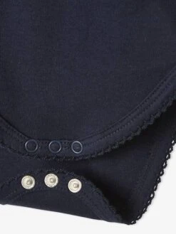 Pack Of 3 Hearts Bodysuits, Thin Straps, For Babies - Blue Dark Two Color/multicol -PETIT BATEAU Sales Store pack of 3 hearts bodysuits thin straps for babies 6