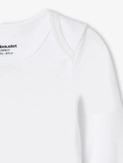 Pack Of 3 Long Sleeve Bodysuits In Organic Cotton, Full-Length Opening, For Babies - White Light Two Color/multicol -PETIT BATEAU Sales Store pack of 3 long sleeve bodysuits in organic cotton full length opening for babies 4