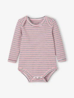 Pack Of 3 Long Sleeve Bodysuits With Cutaway Shoulders, For Babies - Blue Dark Two Color/multicol -PETIT BATEAU Sales Store pack of 3 long sleeve bodysuits with cutaway shoulders for babies 2