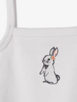 Pack Of 3 Rabbit Bodysuits, Thin Straps, For Newborn Babies - Pink Light 2 Color/multicol R -PETIT BATEAU Sales Store pack of 3 rabbit bodysuits thin straps for newborn babies 7