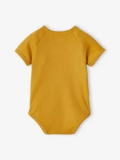 Pack Of 3 Seagull Bodysuits For Newborn Babies - Mustard -PETIT BATEAU Sales Store pack of 3 seagull bodysuits for newborn babies 4