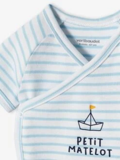 Pack Of 3 Seagull Bodysuits For Newborn Babies - Mustard -PETIT BATEAU Sales Store pack of 3 seagull bodysuits for newborn babies 8