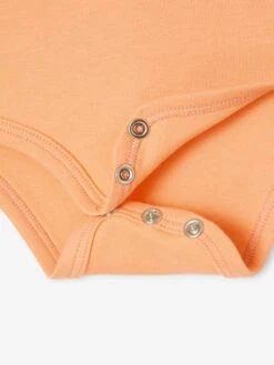 Pack Of 3 Short Sleeve Bodysuits, Cutaway Shoulders, For Babies - Rosy Apricot -PETIT BATEAU Sales Store pack of 3 short sleeve bodysuits cutaway shoulders for babies 6